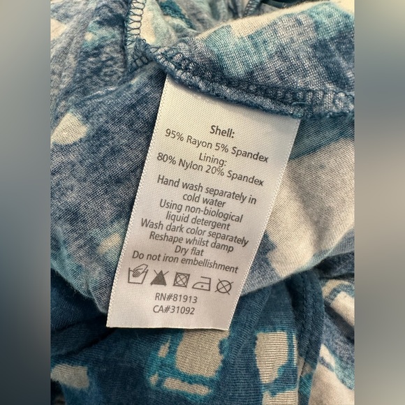 Anthro PLENTY By TRACY REESE Walkway Midi Dress Jersey Knit Teal Blue Ruched - Picture 14 of 15